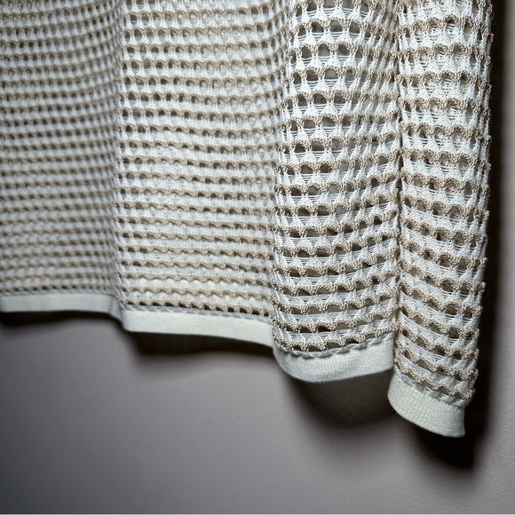 COS Cream Knit Fishnet Coverup Long Sleeve Tunic Sweater Size Small - Picture 5 of 15